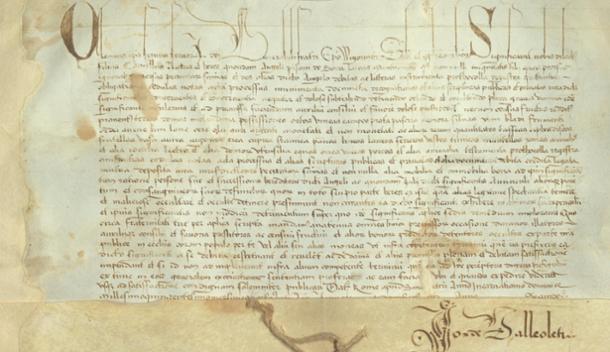 Pergamena di Clemente VII (1594)