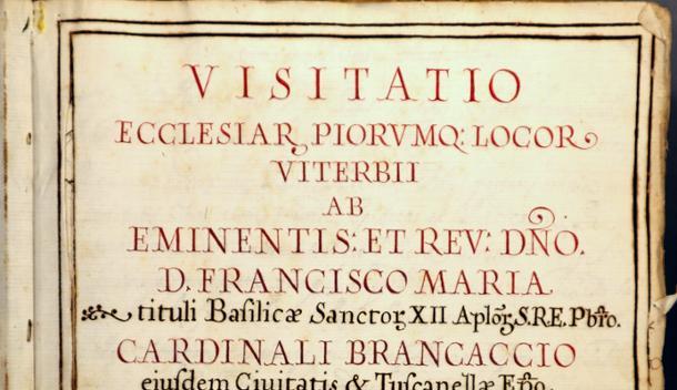 Frontespizio della Visita del vescovo Brancaccio