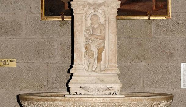 Cattedrale di S. Lorenzo - Francesco da Ancona, Fonte battesimale (1470)