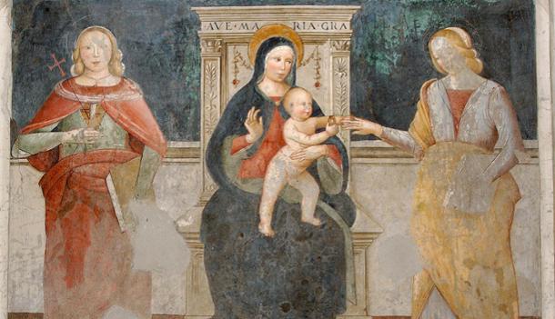 Cattedrale di S. Lorenzo - Nozze mistiche di Santa Caterina (XV secolo)
