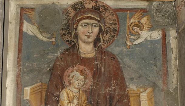 Cattedrale di S. Lorenzo - Madonna con Bambino in trono (XIV secolo)