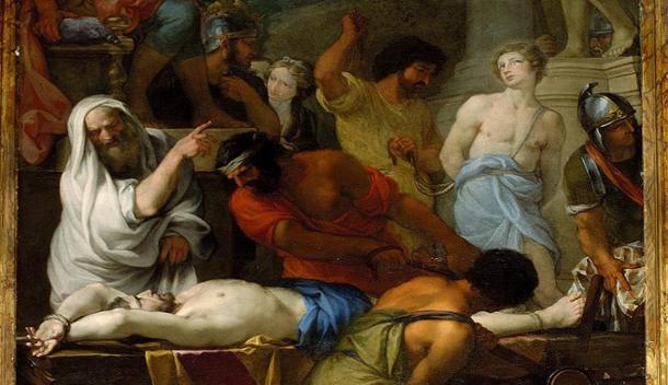 Cattedrale di S. Lorenzo - I santi Ilario e Valentino rifiutano di adorare gli idoli (XVII secolo)